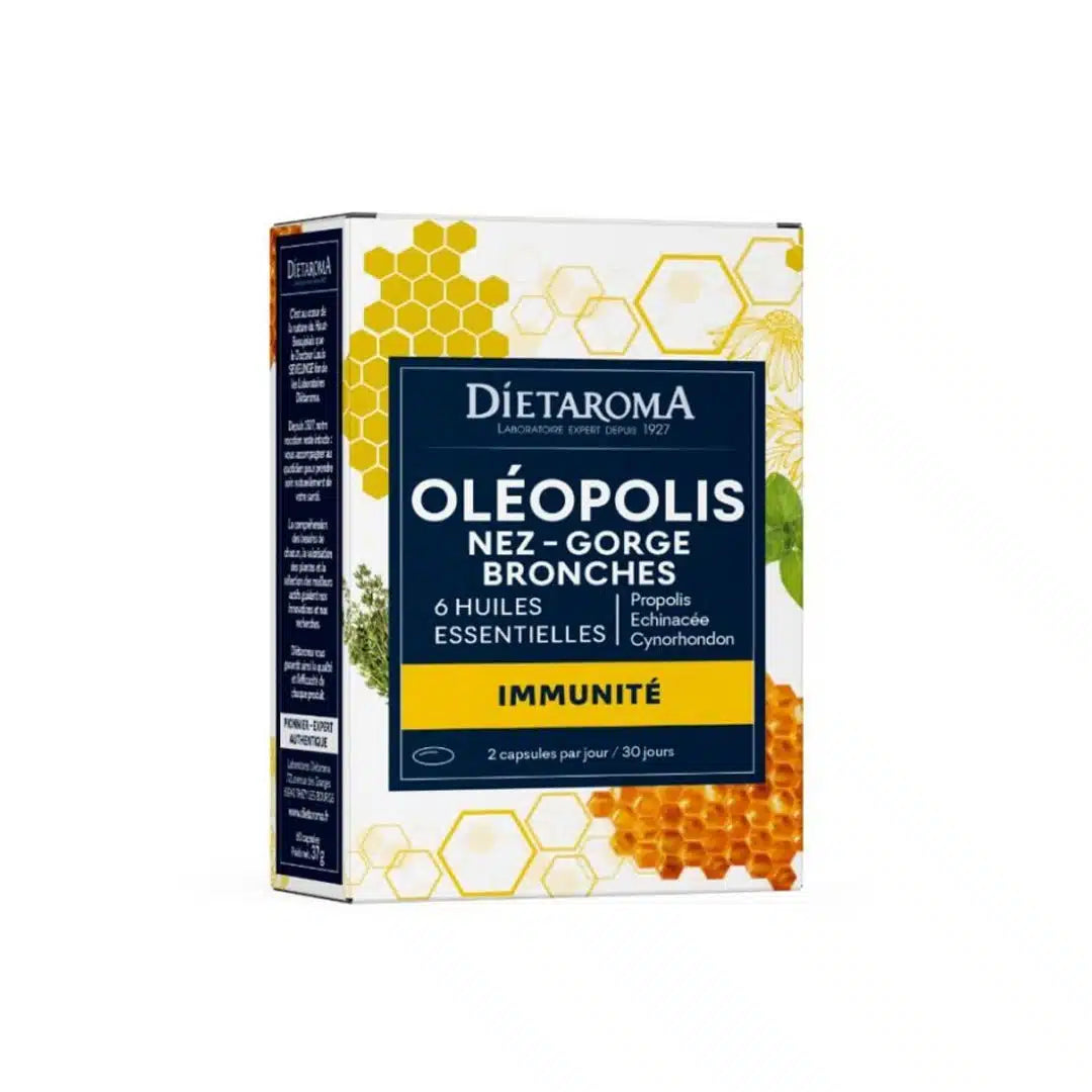 DIETAROMA OLEOPOLIS IMMUNITE NEZ GORGE BRONCHES 60 CAPSULES