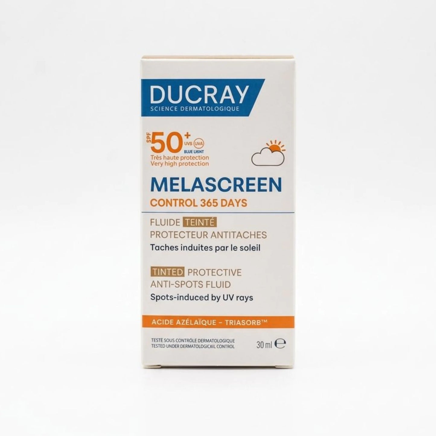 DUCRAY MELASCREEN FLUIDE TEINTÉ ANTITACHES SPF50+ – 30ML