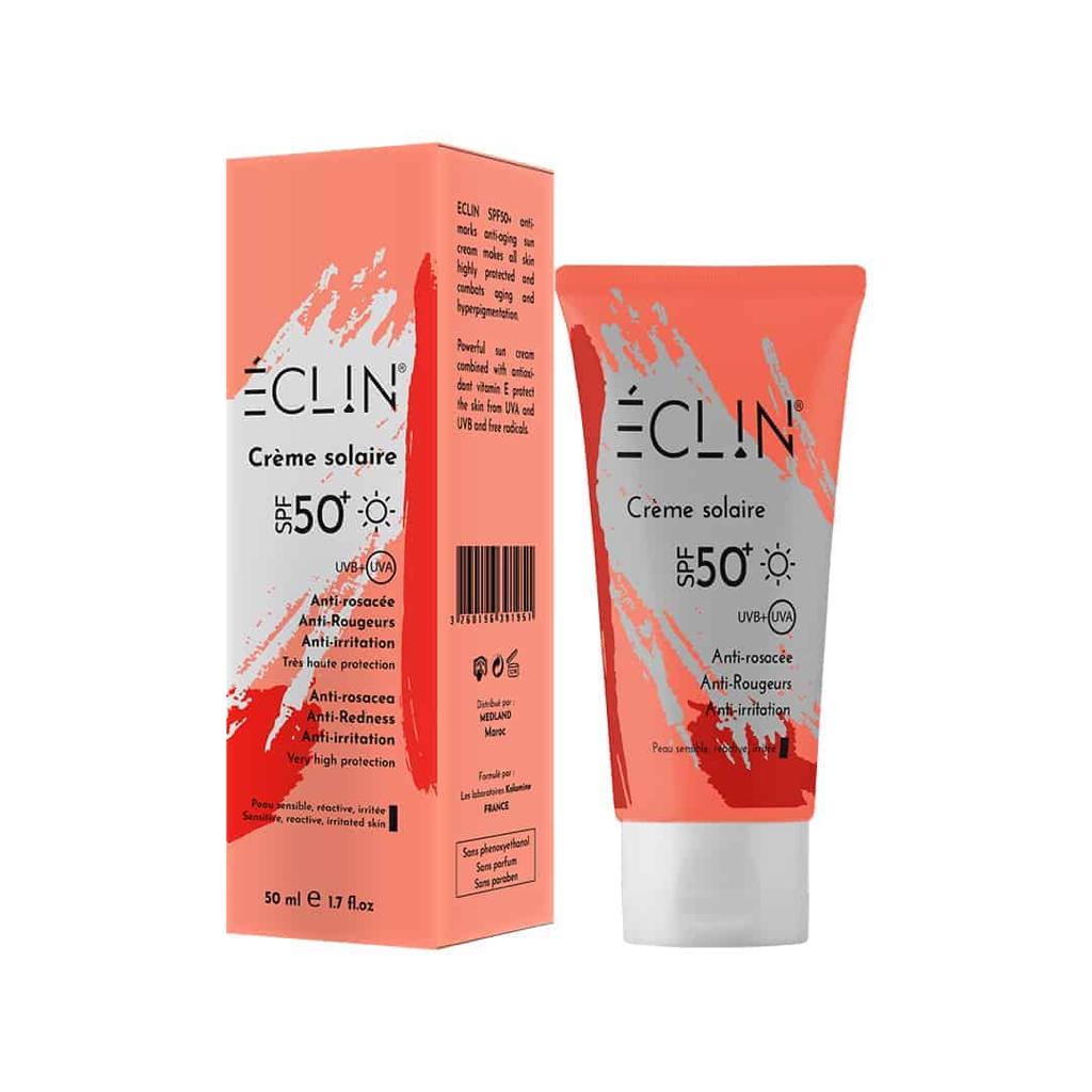 ECLIN CREME SOLAIRE ANTI-ROUGEURS SPF50+ 50mL