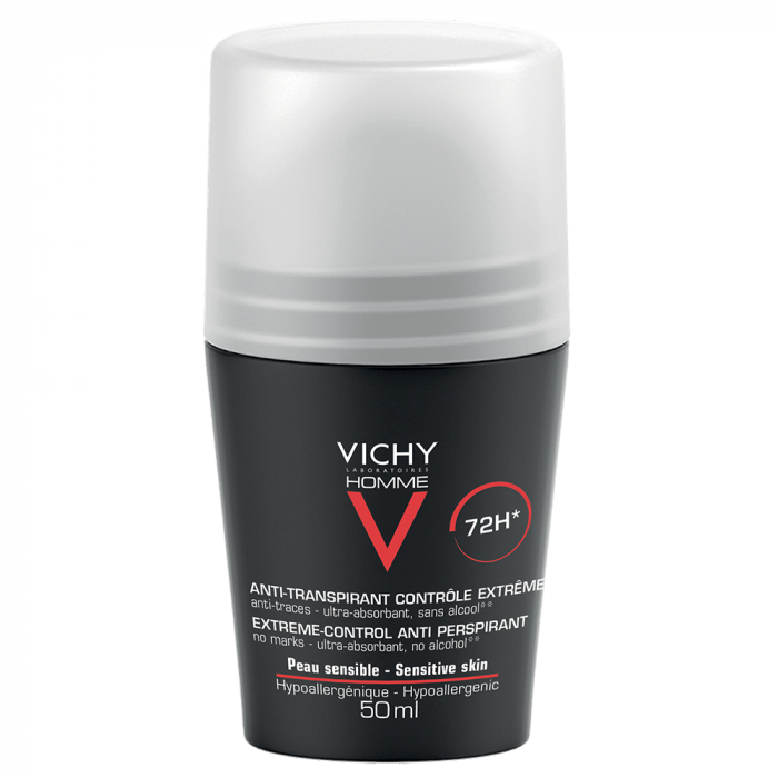 VICHY DEODORANT ANTI TRANSPIRANT EFFICACE 72H CONTROLE TRANSPIRATION HOMME 50ML