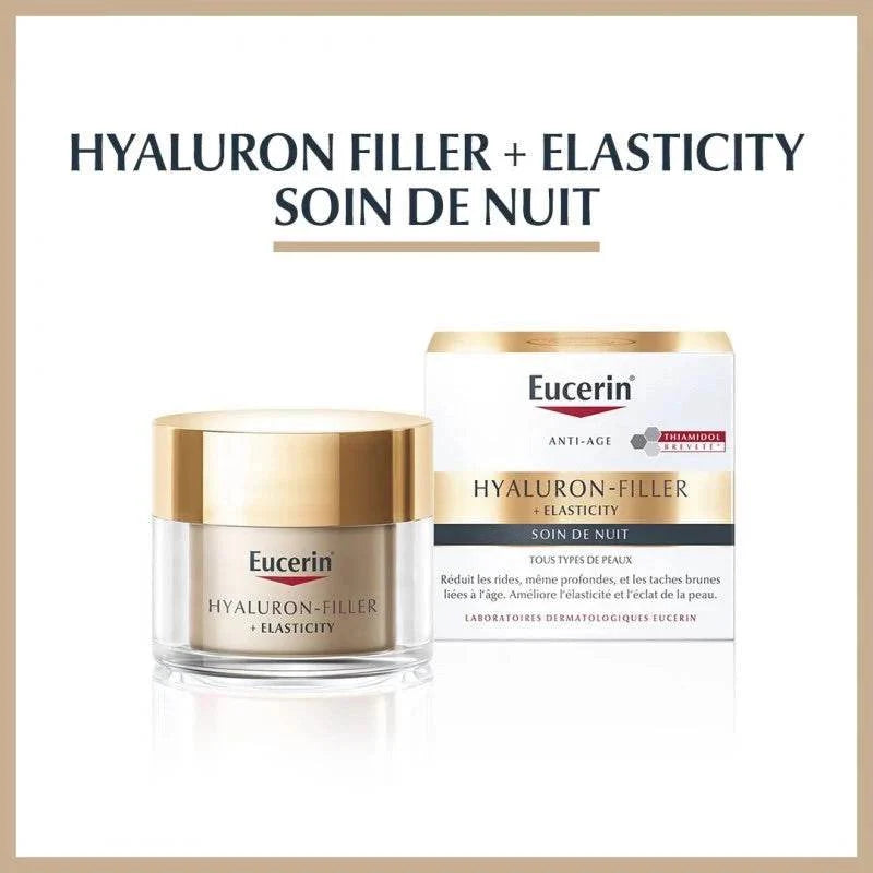 EUCERIN HYALURON-FILLER ELASTICITY Soin Nuit 50ml Anti-Âge Fermeté Rides