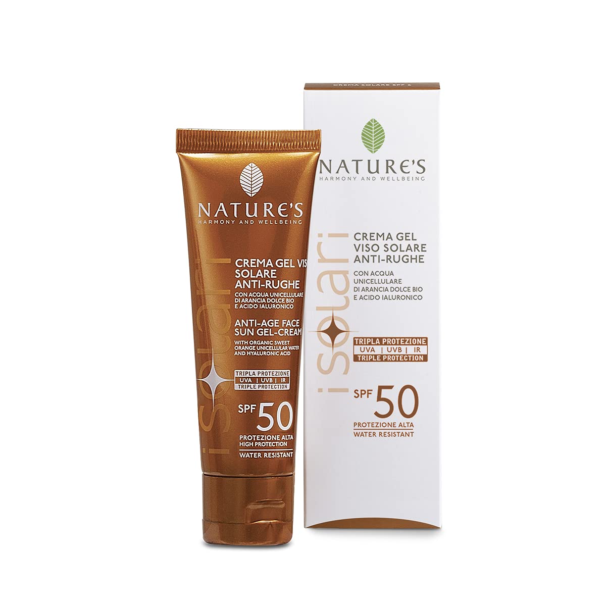 NATURE’S ISOLARI GEL-CREME SOLAIRE VISAGE ANTI-AGE SPF50 50ML