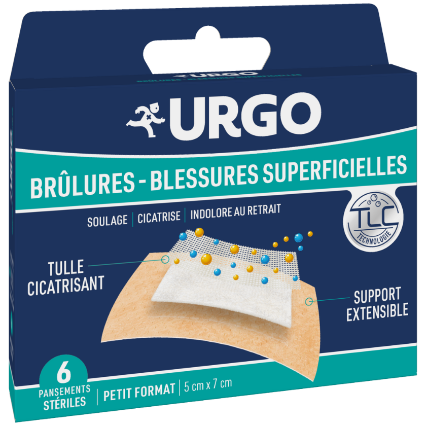URGO Brûlures, Blessures superficielles, Pansement stérile