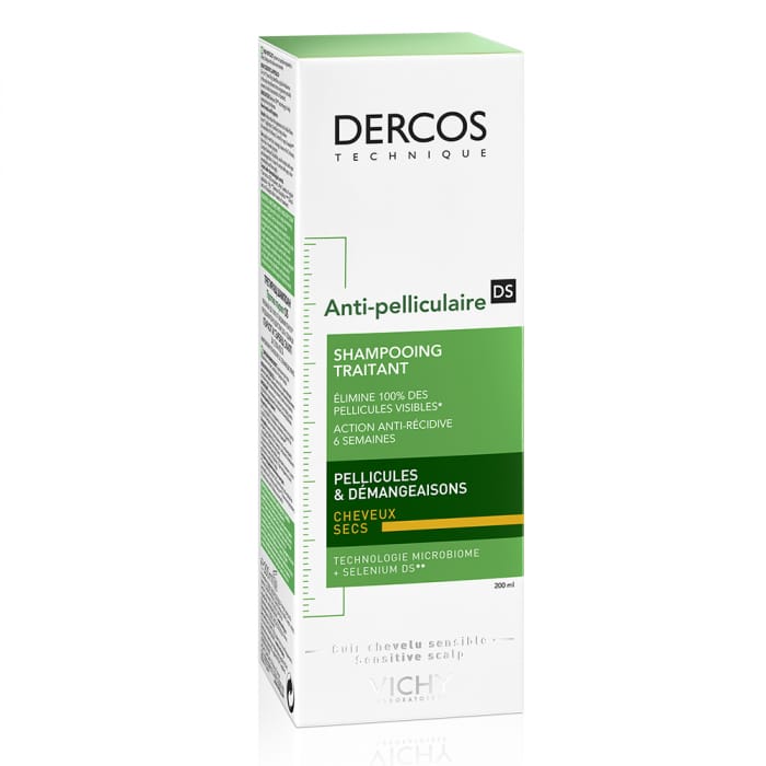 VICHY DERCOS SHAMPOOING ANTI-PELLICULAIRE CHEVEUX SECS 200ML