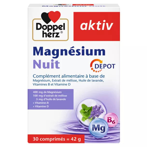 DOPPELHERZ AKTIV MAGNESIUM NUIT 30 COMPRIMES