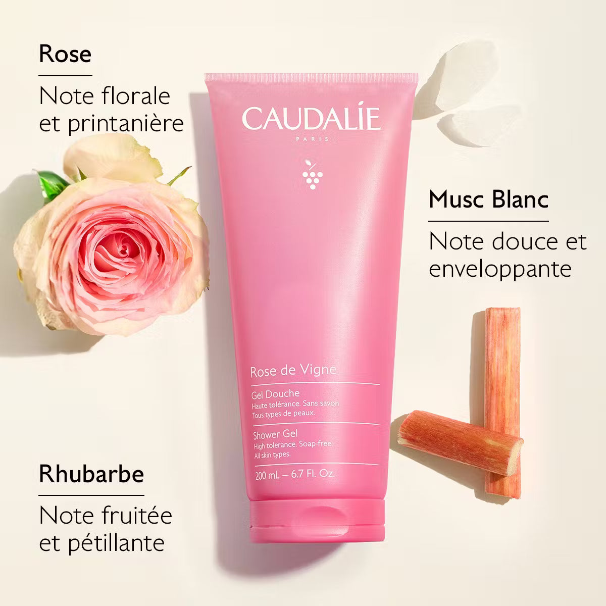 CAUDALIE GEL DOUCHE ROSE DE VIGNE 200ML