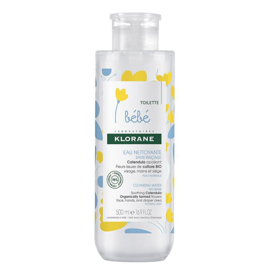 KLORANE BEBE EAU NETTOYANTE SANS RINÇAGE 500mL