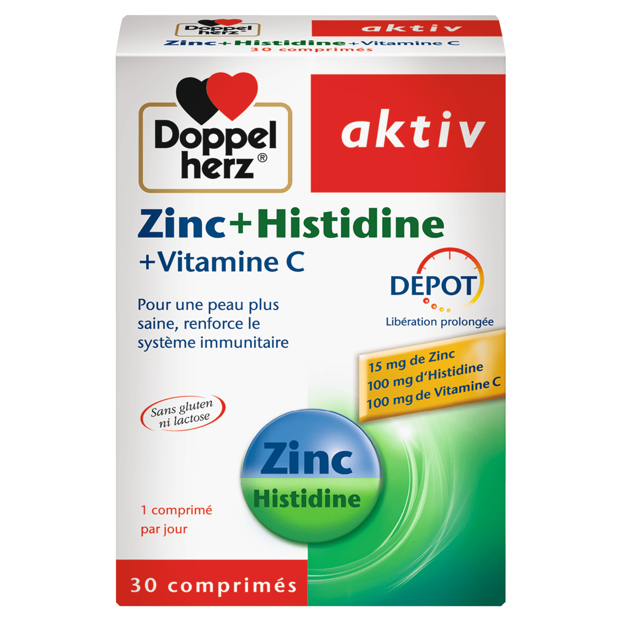 DOPPELHERZ AKTIV ZINC+HISTIDINE+VITAMINE C 30COMP