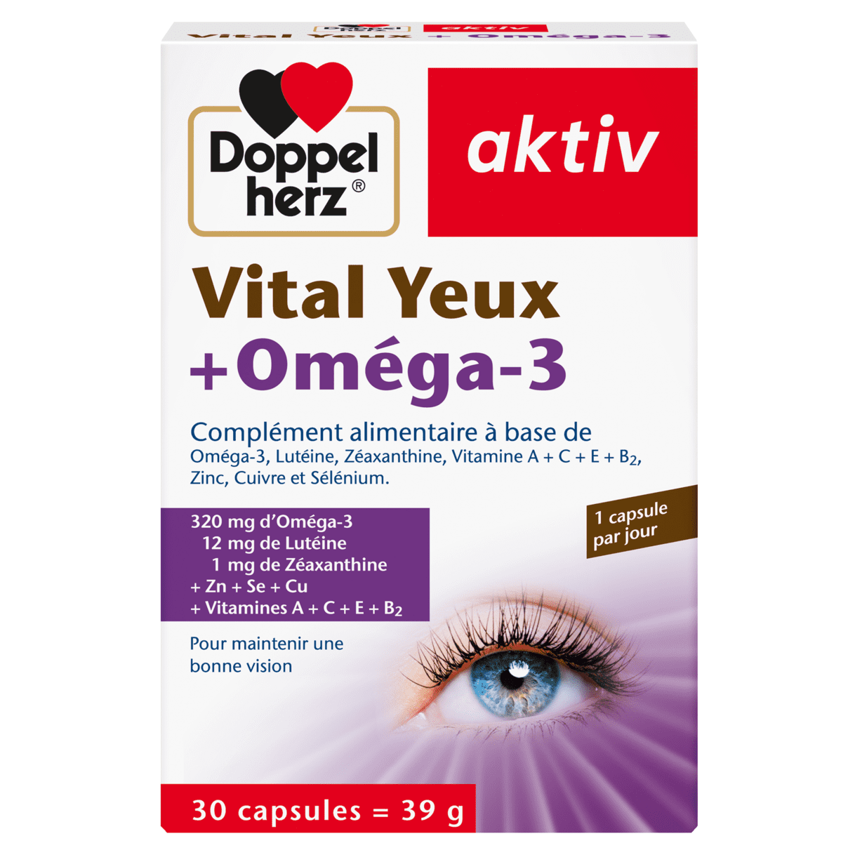 DOPPELHEZ AKTIV VITAL YEUX + OMEGA 3 30 CAPSULES