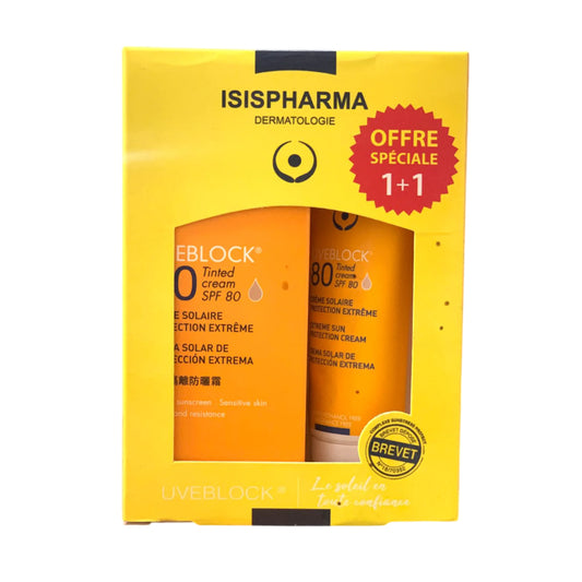 ISISPHARMA UVEBLOCK PACK PROMO 80SPF TEINTE