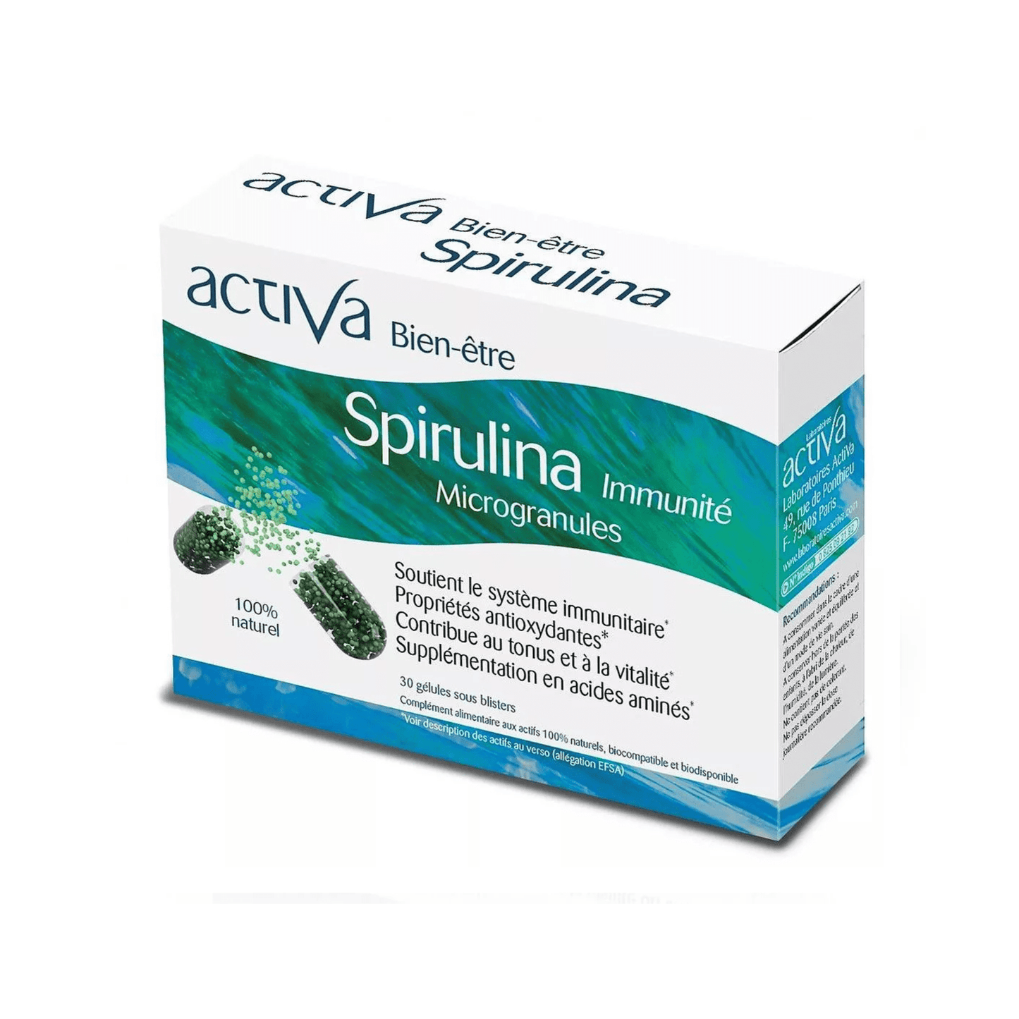 ACTIVA BIEN-ÊTRE SPIRULINA 30 GÉLULES