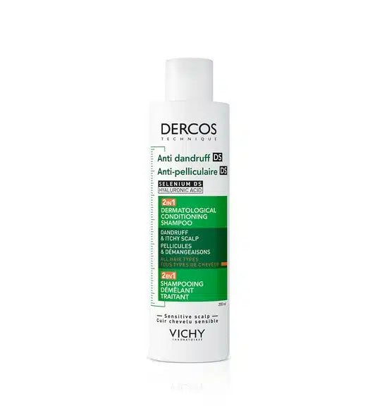 VICHY DERCOS SHAMPOOING 2 EN 1 ANTI-PELLICULAIRE DS + DÉMÈLANT
