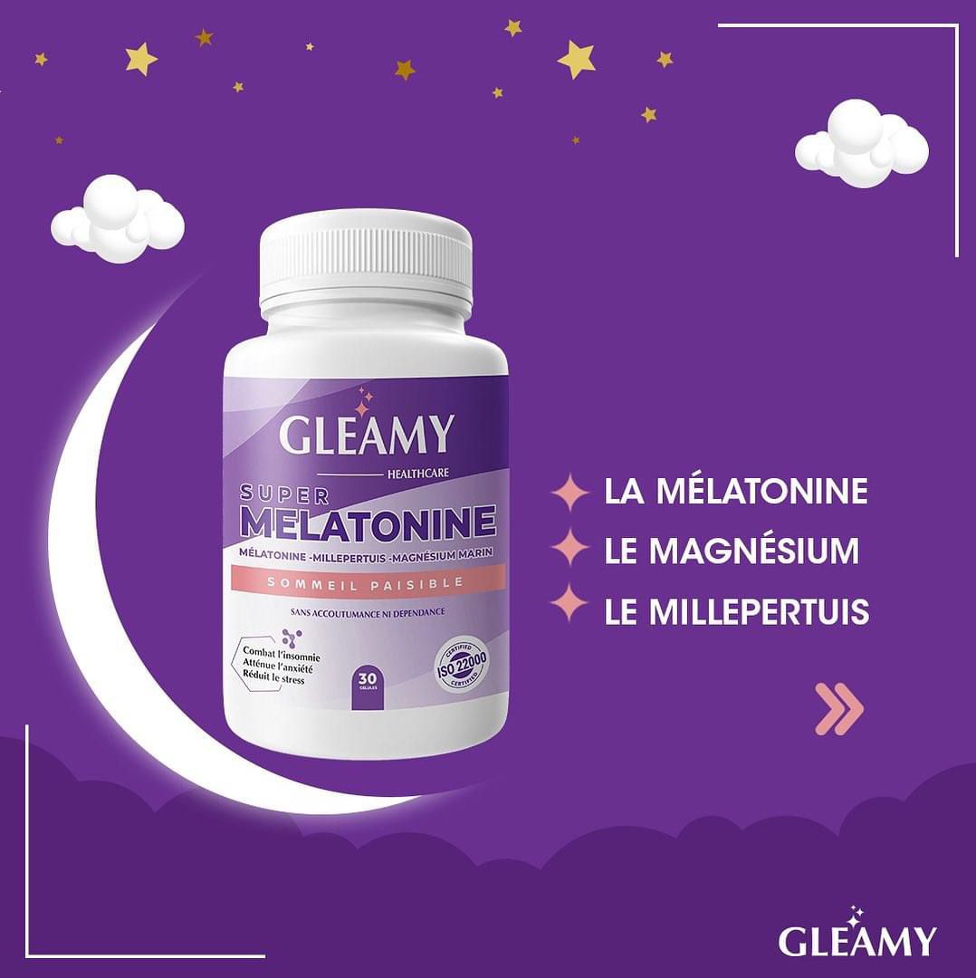GLEAMY SUPER MÉLATONINE CURE 1 MOIS