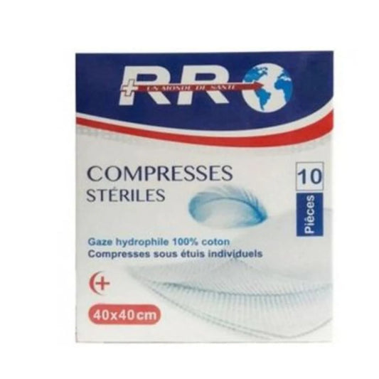 RR COMPRESSES STÉRILES 40CM×40CM 10 UNITÉS