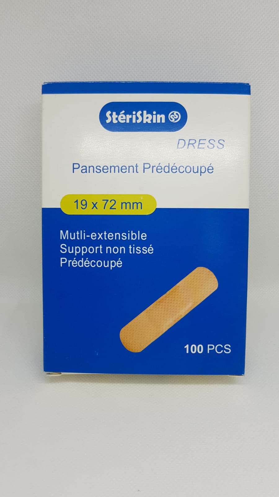 STERISKIN DRESS PANSEMENT PREDECOUPE 19*72MM 100PCS