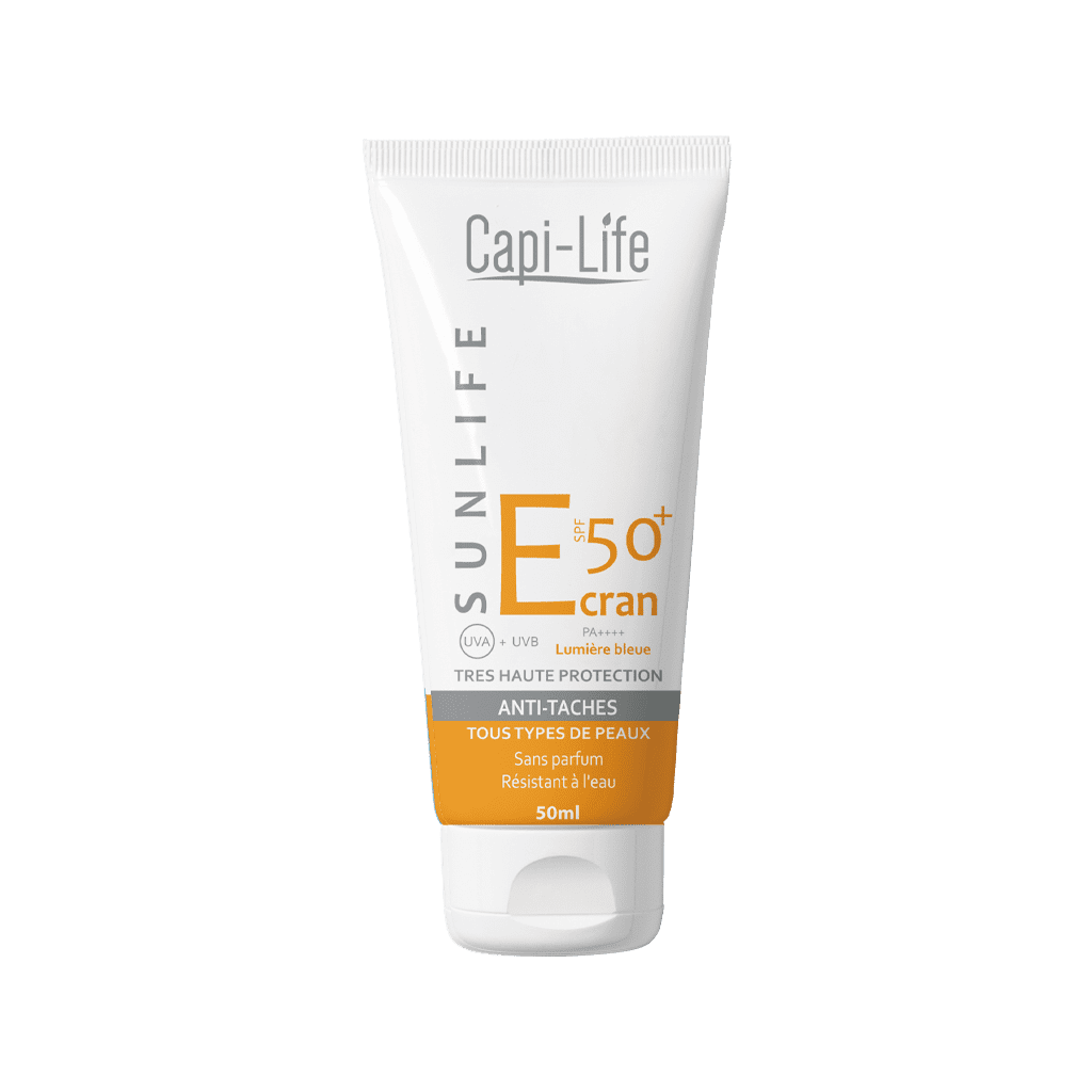CAPI-LIFE Ecran solaire anti-taches +gel eclarcissant 50ml offert