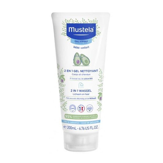 MUSTELA GEL NETTOYANT 2EN1 A L’AVOCAT 200mL