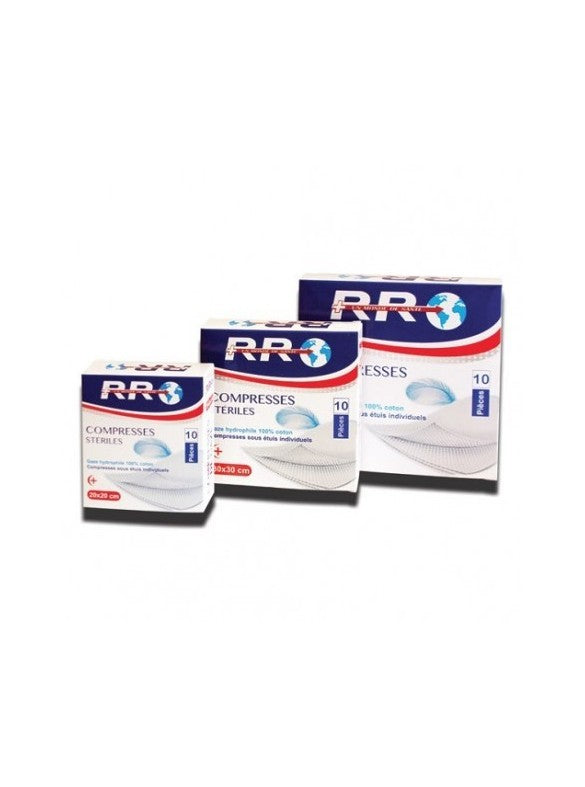 RR COMPRESSES STERILES 30CMX30CM 10 UNITES
